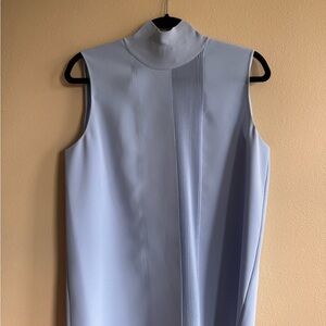 Vince Laser Cut Sleeveless Turtleneck Top